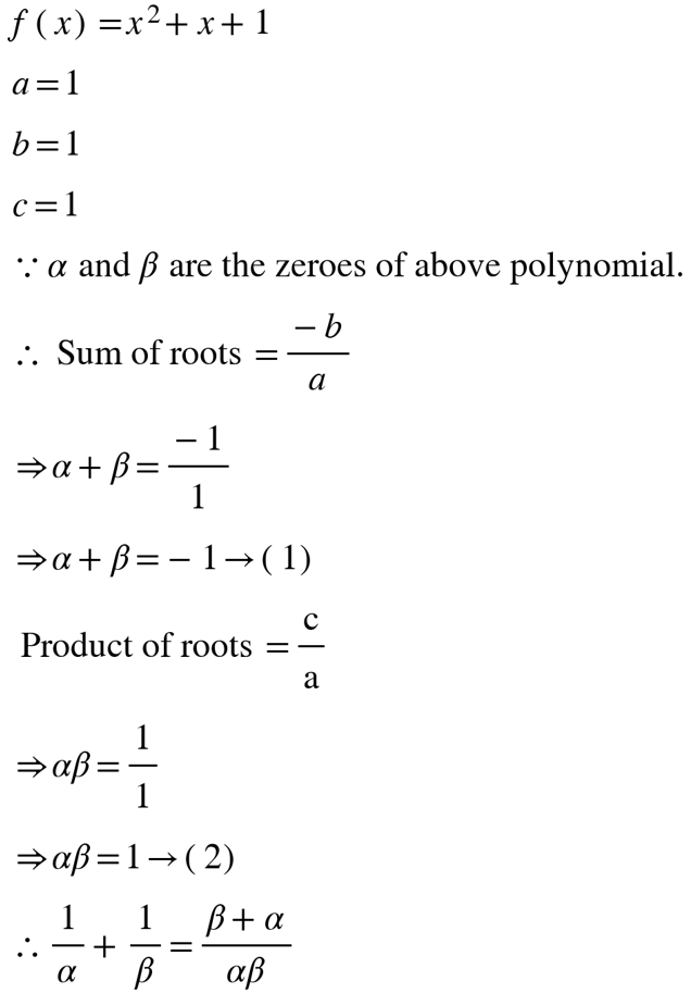 If alpha, beta are the zeros of the polynomials