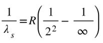 smallest wavelength in the Balmer series is calculated