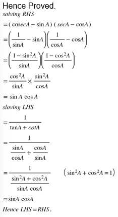 (cosecA - sinA) (secA - cosA)