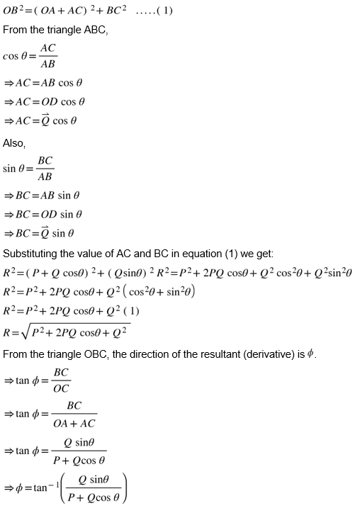 two vectors as P and Q