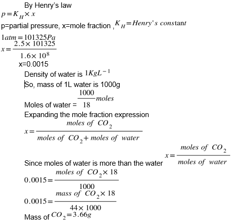 mass of carbon dioxide is 3.66g