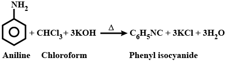 aniline to phenyl isocyanide