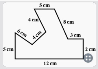 Find the perimeter of the given figure.