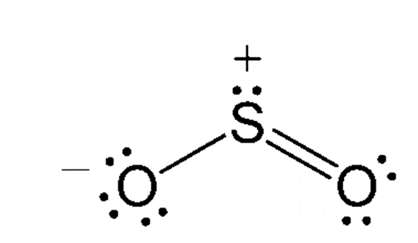 Explain the structure of sulphur dioxide.