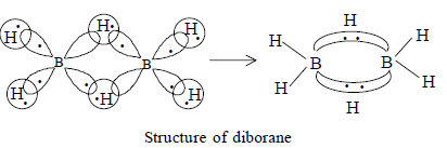 The structure of diborane (B2H6) contains: